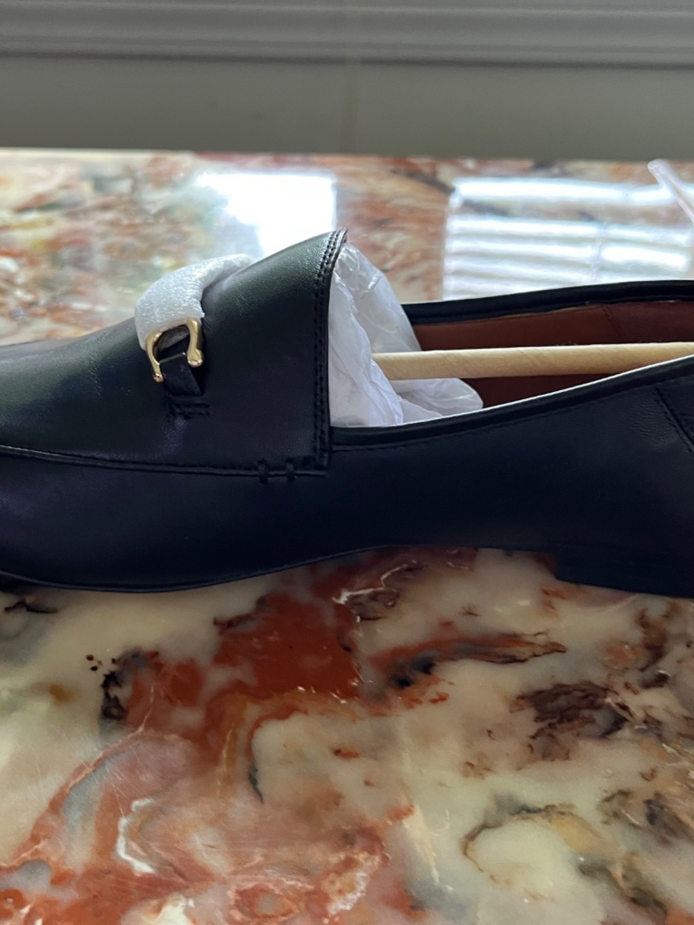 Coach Haley Leather Loafers Black Horsebit Flats Women’s 9.5 New - Picture 5 of 9